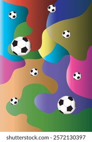 Soccer Vector illustration. Background and template of football game banner and poster. 