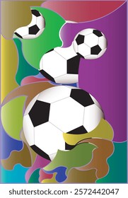 Soccer Vector illustration. Background and template of football game banner and poster.