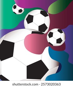 Soccer Vector illustration. Background and template of football game banner and poster.