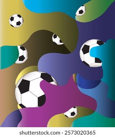 Soccer Vector illustration. Background and template of football game banner and poster.