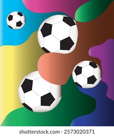 Soccer Vector illustration. Background and template of football game banner and poster.