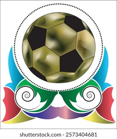 Soccer Vector illustration. Background and template of football game banner and poster.football logo