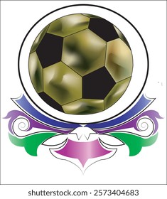 Soccer Vector illustration. Background and template of football game banner and poster.football logo