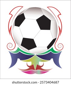 Soccer Vector illustration. Background and template of football game banner and poster.football logo