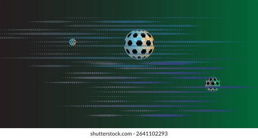 Soccer Vector illustration. Background and template of football game banner and poster.