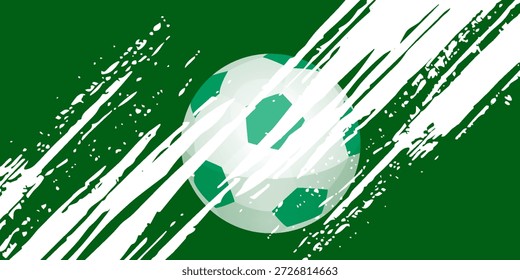 Ilustración vectorial de fútbol. Antecedentes y Plantilla del juego de fútbol, Anuncio de fútbol, diseño de diseño deportivo