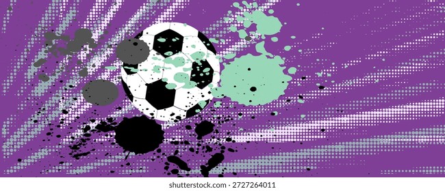 Fußball, Vektorgrafik. Hintergrund und Vorlage von Banner und Poster für Fußballspiele.
