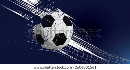 Soccer Vector illustration. Background and template of football game, Football banner, Sport layout design