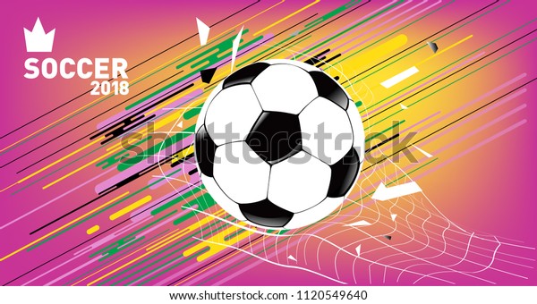 Soccer Vector Illustration Background Template Football Stock Vector ...