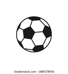 Футбол. Векторная иллюстрация мяча. Изолирован на пустом редактируемом фоне.