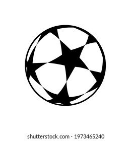 Soccer. Vector illustration of a ball. Isolated on a blank, editable background.