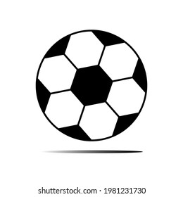 Fußball. Vektorgrafik eines Balles. Einzeln auf unscharfem Hintergrund. eps10