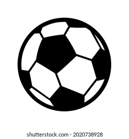 Fußball. Vektorgrafik eines Balles. Einzeln auf unscharfem, bearbeitbarem Hintergrund.