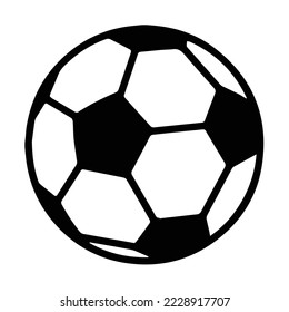 Soccer. Vector illustration of a ball. Isolated on a blank, editable background.