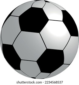 Soccer. Vector illustration of a ball. Isolated on a blank, editable background. Vector illustration
