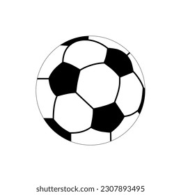 Soccer. Vector illustration of a ball. Isolated on white background.