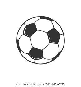 Fútbol. Ilustración vectorial de una bola. Aislado en un fondo en blanco y editable