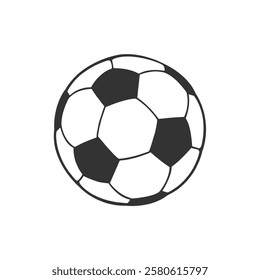 Soccer. Vector illustration of a ball. Isolated on a blank, editable background