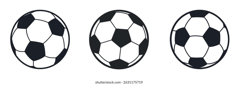 Soccer. Vector illustration of a ball. Isolated on a blank, editable background.