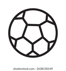 Soccer. Vector illustration of a ball. Isolated on a blank, editable background.