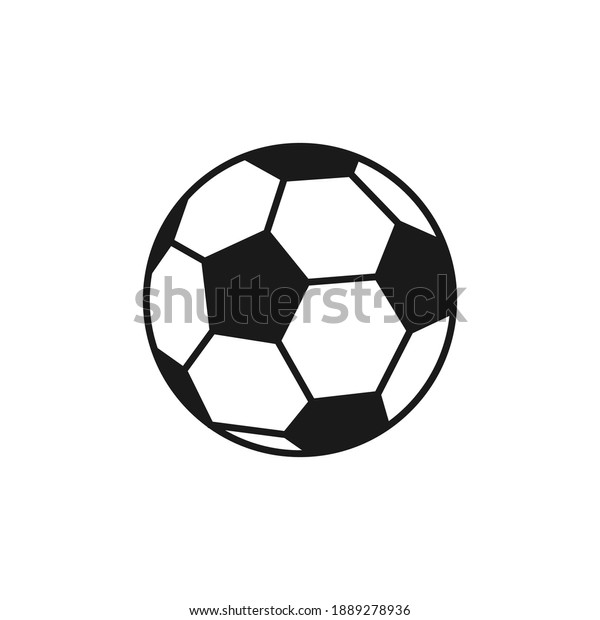 Soccer. Vector illustration of a ball.\
Isolated on a blank, editable\
background.