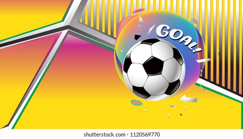 Soccer Vector illustration. Geometric background template of football game banner and poster.
