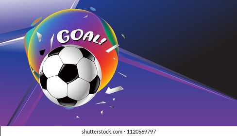 Soccer Vector illustration. Geometric background template of football game banner and poster.
