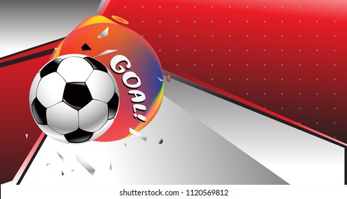 Soccer Vector illustration. Geometric background template of football game banner and poster.
