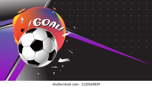 Soccer Vector illustration. Geometric background template of football game banner and poster.
