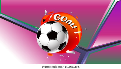 Soccer Vector illustration. Geometric background template of football game banner and poster.
