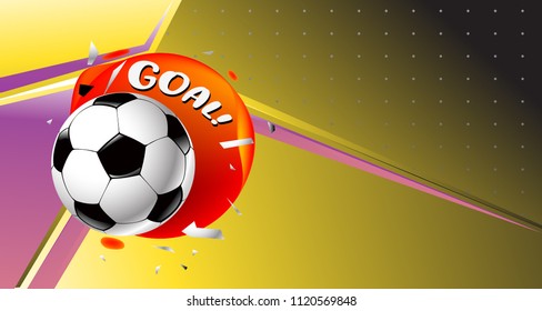 Soccer Vector illustration. Geometric background template of football game banner and poster.
