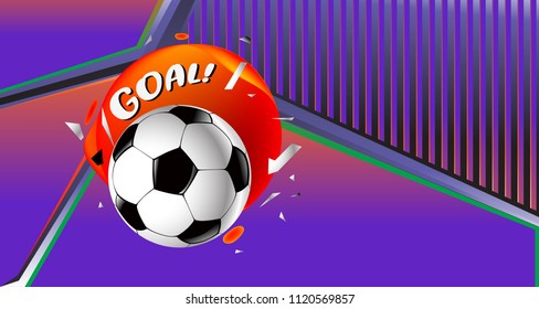 Soccer Vector illustration. Geometric background template of football game banner and poster.
