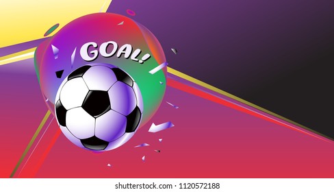 Soccer Vector illustration. Geometric background template of football game banner and poster.
