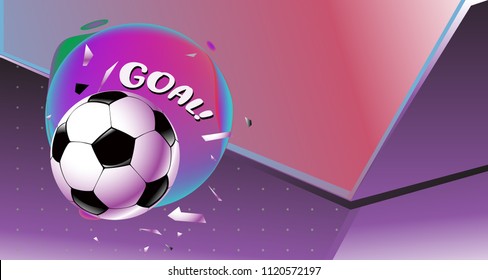 Soccer Vector illustration. Geometric background template of football game banner and poster.
