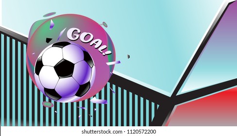 Soccer Vector illustration. Geometric background template of football game banner and poster.
