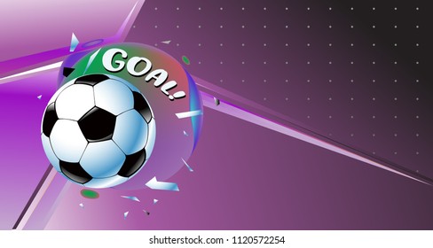 Soccer Vector illustration. Geometric background template of football game banner and poster.
