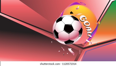 Soccer Vector illustration. Geometric background template of football game banner and poster.
