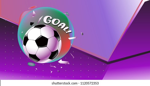 Soccer Vector illustration. Geometric background template of football game banner and poster.
