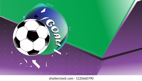 Soccer Vector illustration. Geometric background template of football game banner and poster.