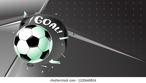 Soccer Vector illustration. Geometric background template of football game banner and poster.