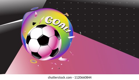 Soccer Vector illustration. Geometric background template of football game banner and poster.