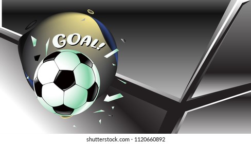 Soccer Vector illustration. Geometric background template of football game banner and poster.