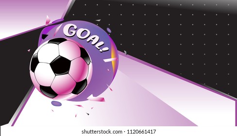 Soccer Vector illustration. Geometric background template of football game banner and poster.