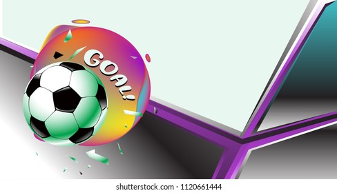 Soccer Vector illustration. Geometric background template of football game banner and poster.