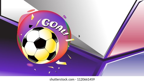 Soccer Vector illustration. Geometric background template of football game banner and poster.