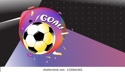 Soccer Vector illustration. Geometric background template of football game banner and poster.