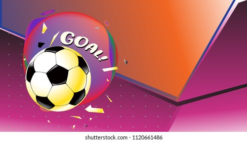Soccer Vector illustration. Geometric background template of football game banner and poster.