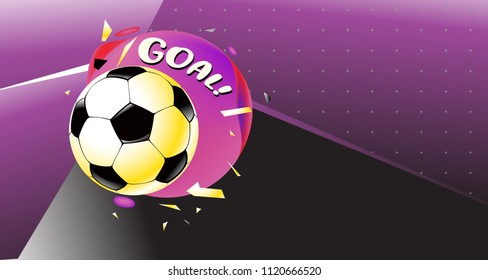 Soccer Vector illustration. Geometric background template of football game banner and poster.