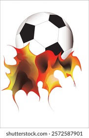Soccer Vector illustration with liquid. Background and template of football game banner and poster.football with liquid art