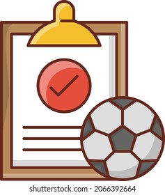 ilustración de soccer Vector en un fondo transparente. Símbolos de calidad superior.Icono de color plano de línea vectorial para el concepto y el diseño gráfico.